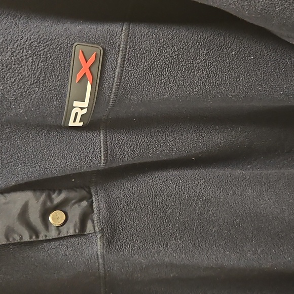 RLX Ralph Lauren Navy Sweatshirt with American Flag Patch - Picture 3 of 4